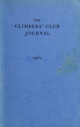 Climbers' Club 1961 Journal cover